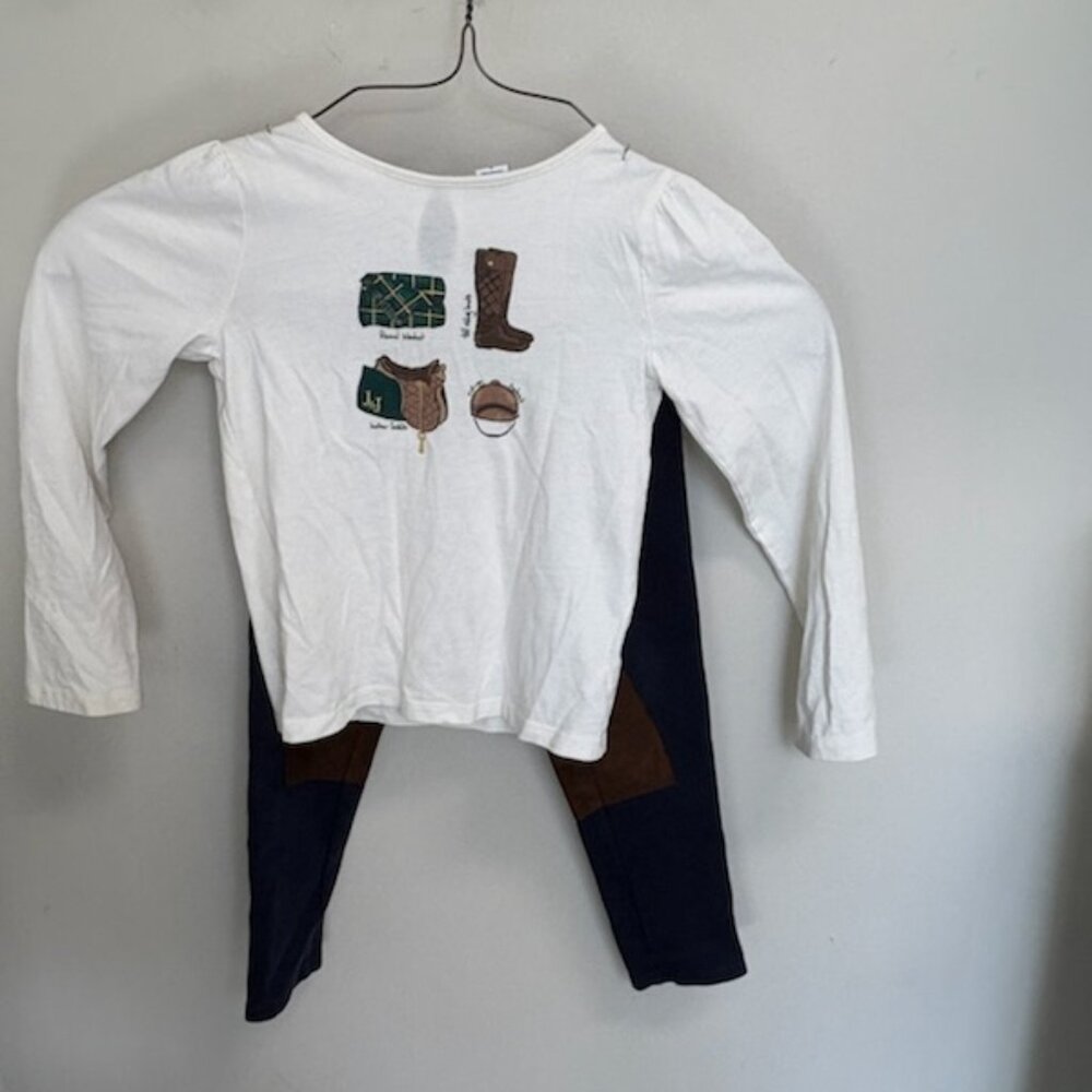 Janie and Jack Equestrian Shirt and Riding Pants Set Size 6